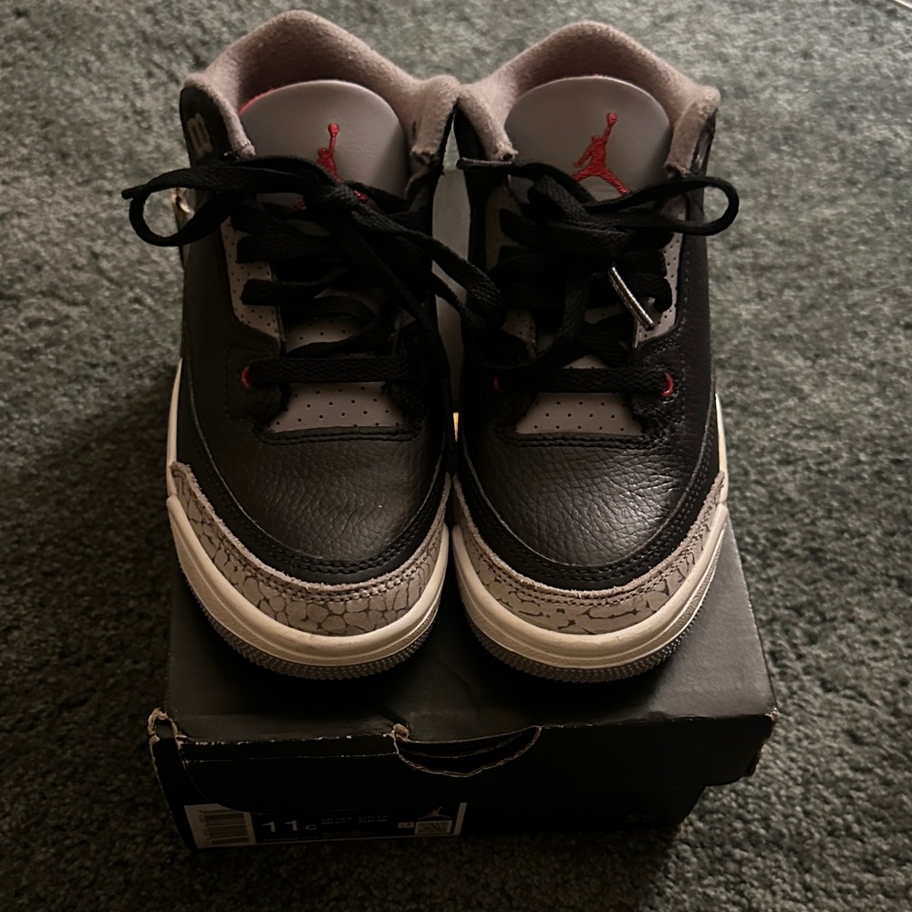 Jordan Kids Black and White Sneakers